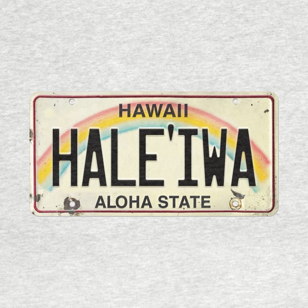 Vintage Hawaii License Plate HALEIWA by HaleiwaNorthShoreSign